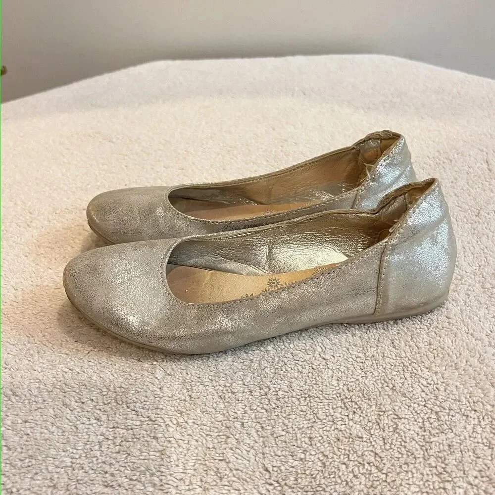 Primigi Silver Ballet Flats Girls 2 Eu 33 Formal Church Metallic Shoes Wedding
